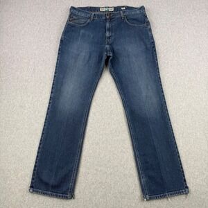 Ariat‎ Jeans Mens 38x34 Blue M7 Legacy Slim Fit Straight Leg Split Hem Denim